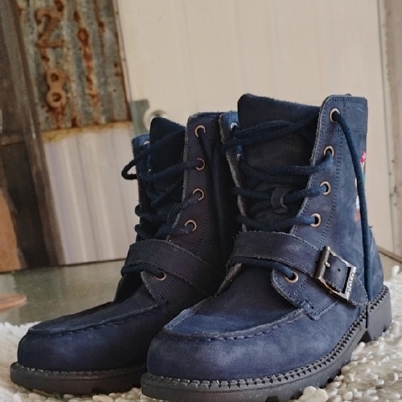 Polo by Ralph Lauren Navy Boots - Picture 1 of 9